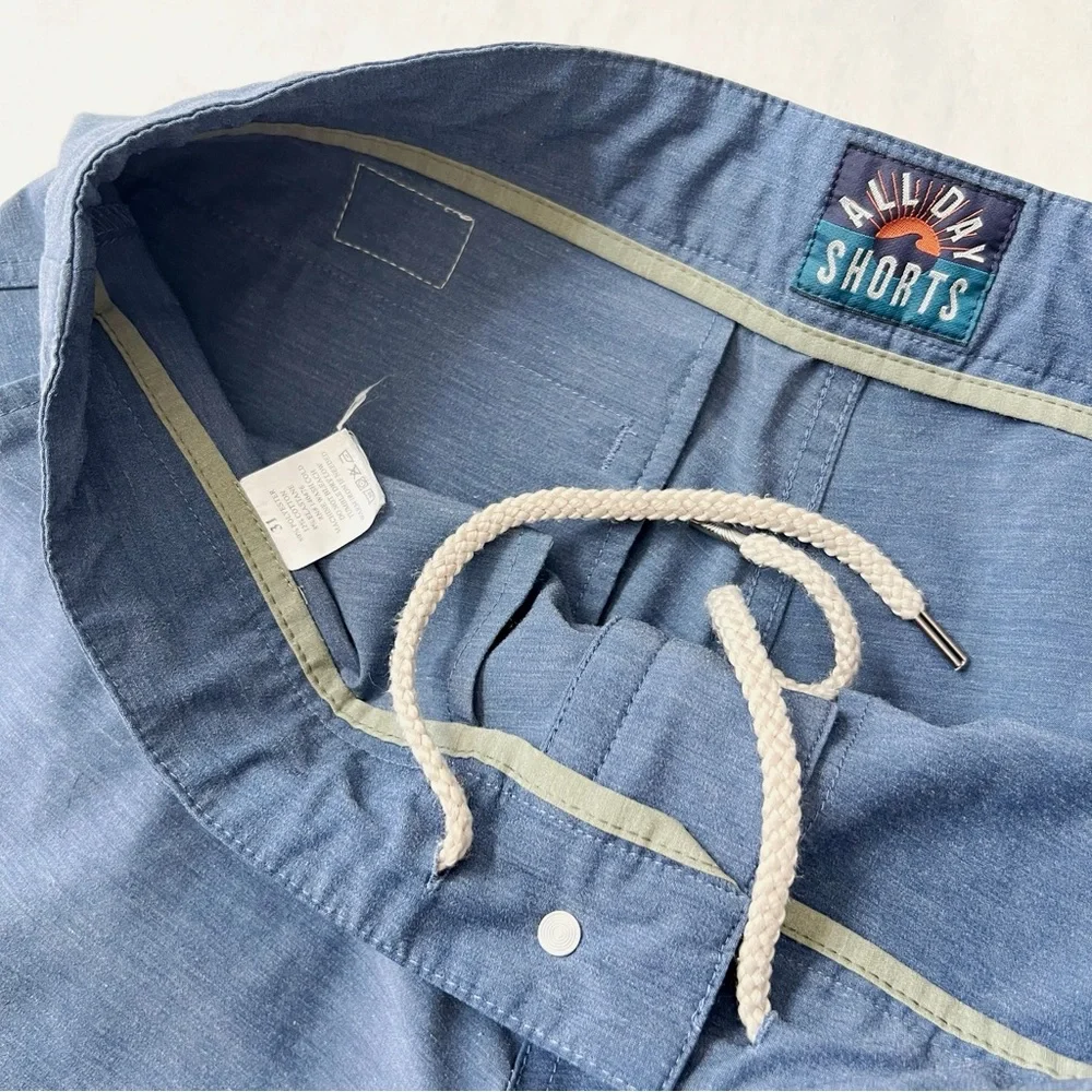 Faherty Blue Flat Front Men Shorts